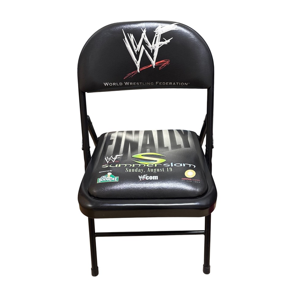 Vtg WWF World Wrestling Federation SummerSlam Folding Chair Collectible Aug. 19
